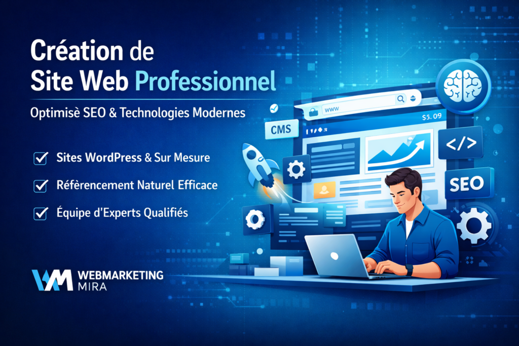 Création de site web professionnel avec Webmarketing Mira : expertise, performance et technologies modernes
